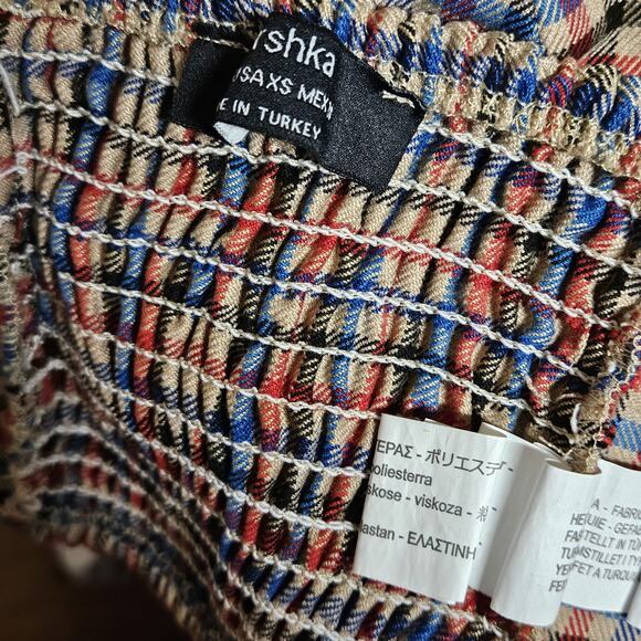 Plaid Spaghetti Strap Crop Top Size XS - Picture 3 of 4